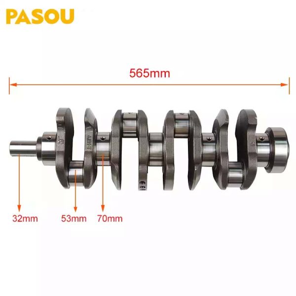 PASOU 8-94453525-0 4JB1T Engine Crankshaft For ISUZU NKR55 100P TFR 4JB1-T Pickup Spare Parts