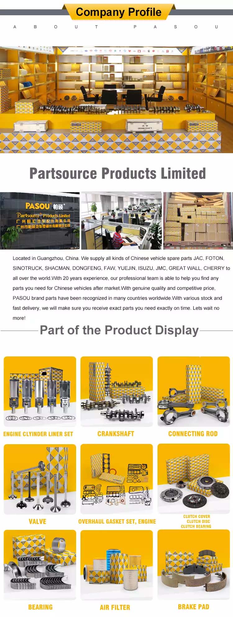 Pasou For Isuzu Nkr55 100p Tfr 4jb1 t Pickup Spare Parts 08