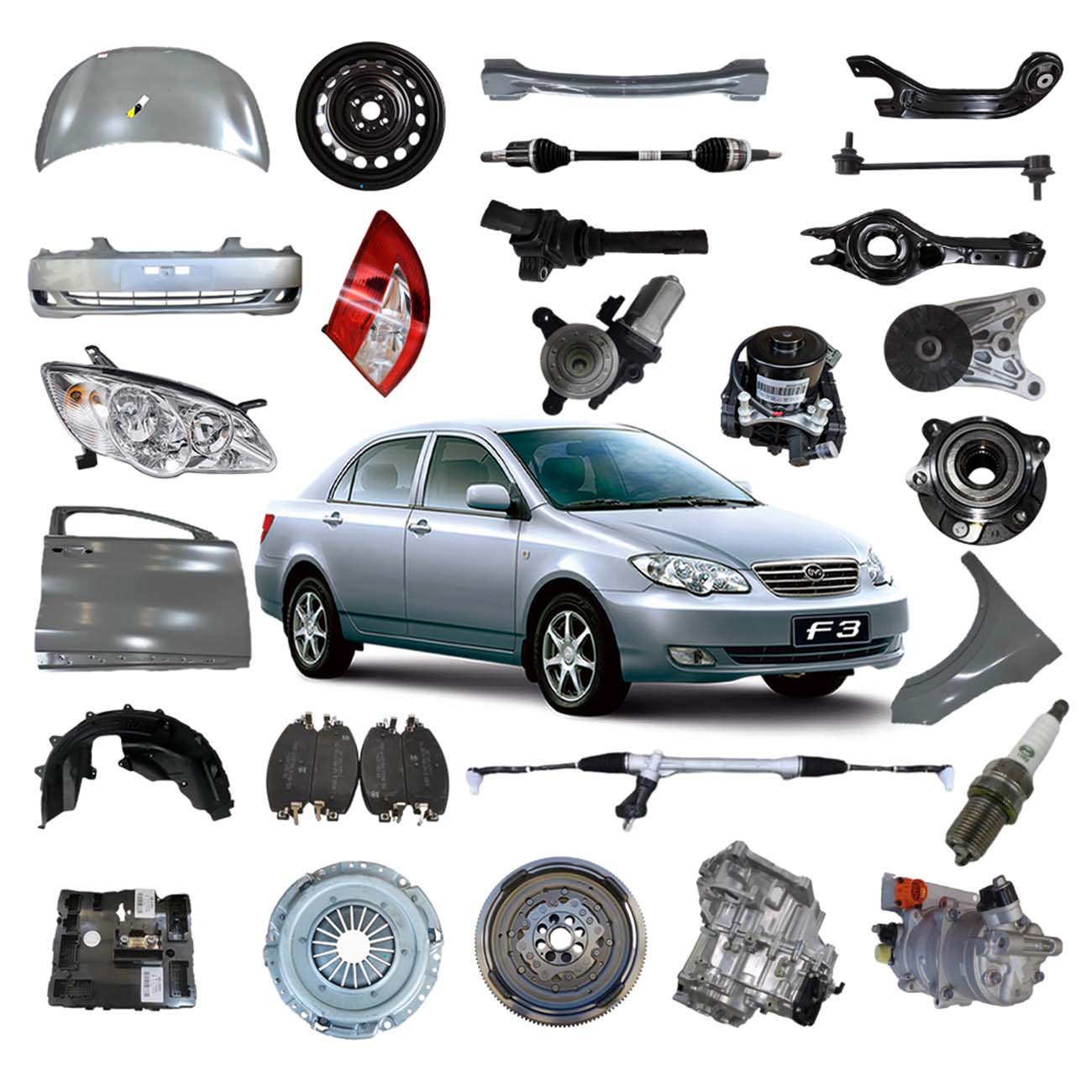 BYD F3 Auto Car Spare Parts Headlamp Headlight Head Lamp Head Light for BYD F3 3 BYD F3